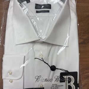 Bianco Bianco Men's Elegant White Dress Shirt